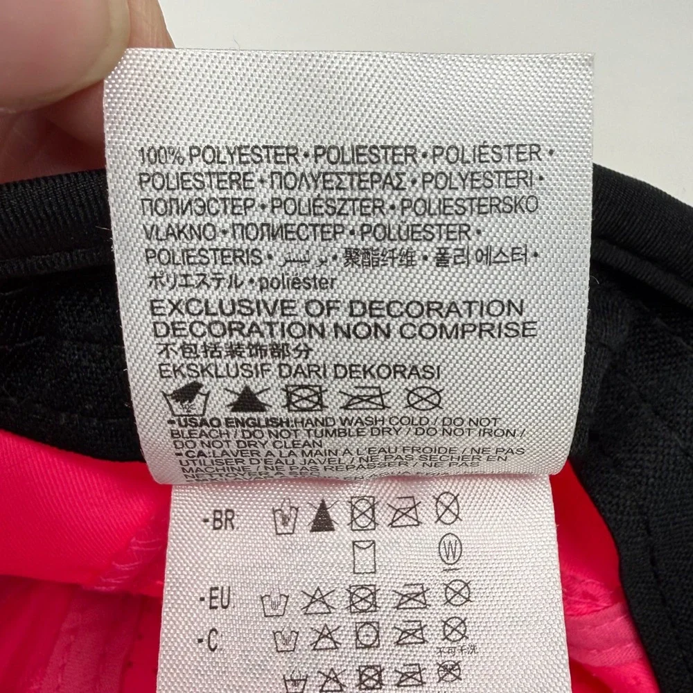 Nike Featherlight Dri-FIT Running Hat Pink Black Youth 4/6X Adjustable Cap